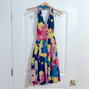 Jessica Simpson Floral Halter Cocktail Dress